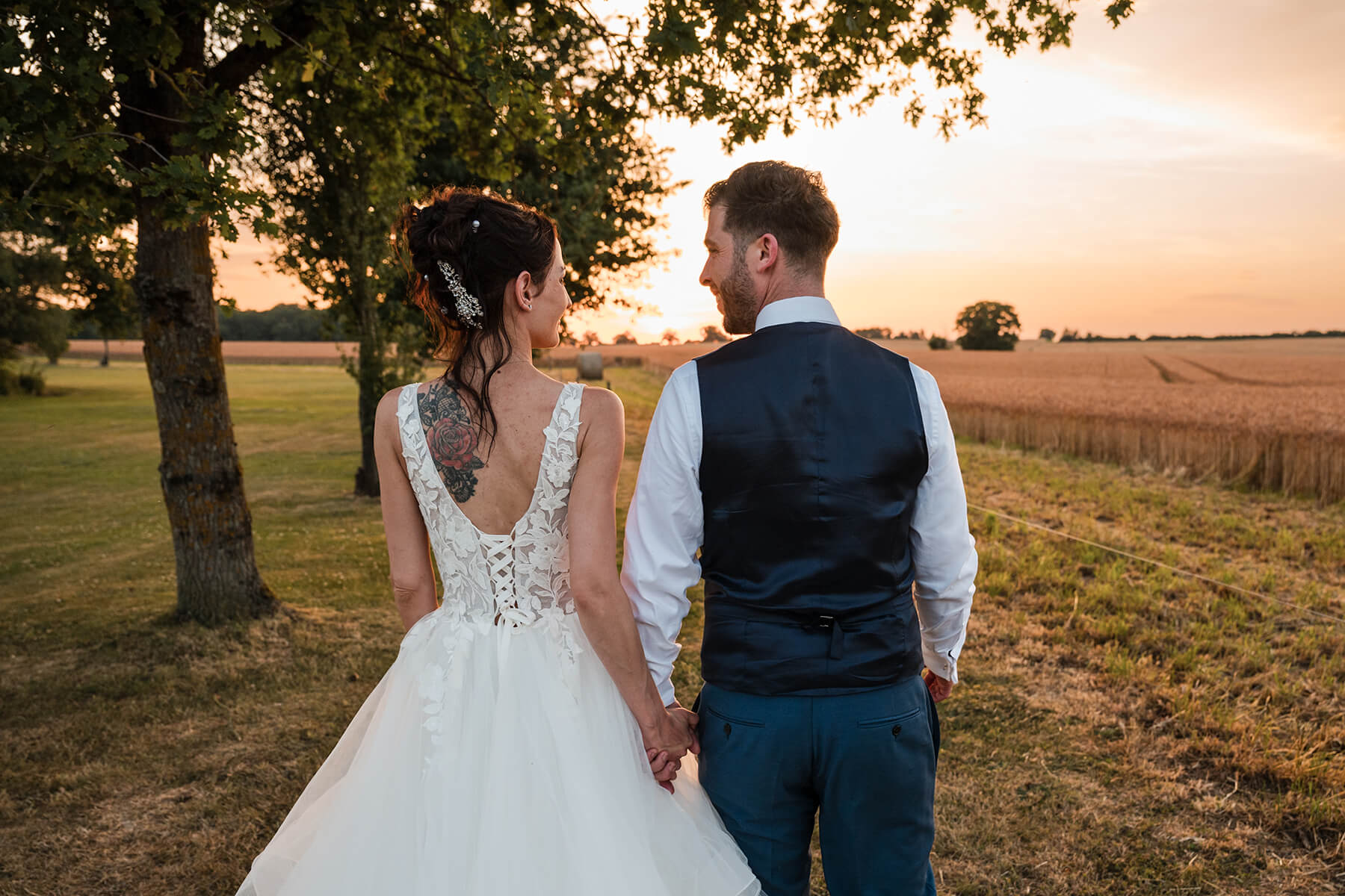 Photos de couple de mariage au domaine des Médards