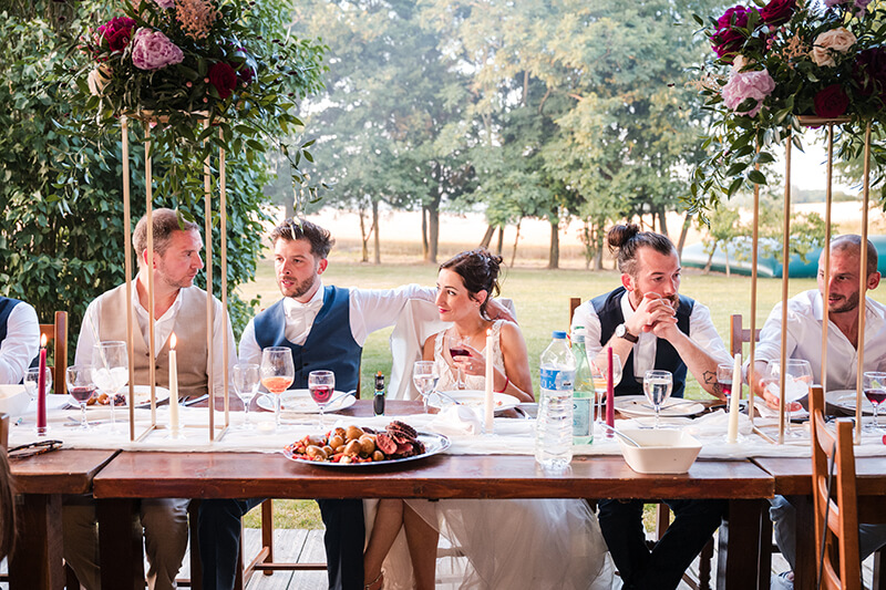 Repas de mariage au domaine des Médard
