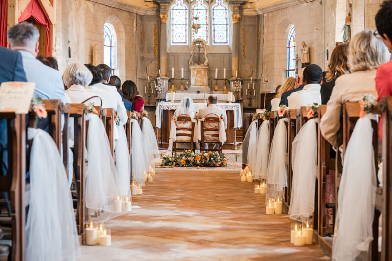 Eglise lors du mariage à Beauficel en Lyon