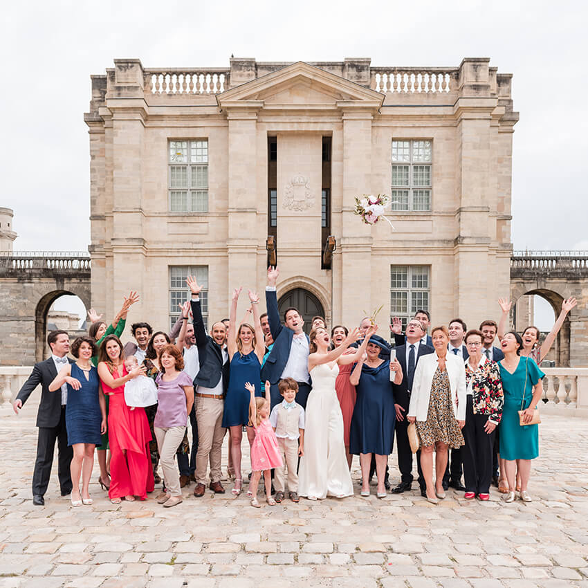 Photo de groupe au château de Vincennes